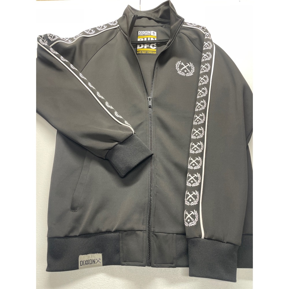 Men's Dixxon Flannel Co. Men's "Live Fast Forever" black zip up sweater size S‎
